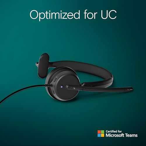 EPOS Impact 430T Mono USB C and USB A On-Ear Headset with Dual Noise-Canceling Mics, Microsoft Teams Certified, Plug-and-Play, Zoom Compatible, Ideal for Home Office & Business Calls - style: Mono, Team Certified