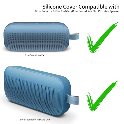 Silicone Cover Compatible with Bose SoundLink Flex 2nd Gen/Bose SoundLink Flex Portable Speaker (Blue Dusk) - color: Blue Dusk, size: Silicone Cover