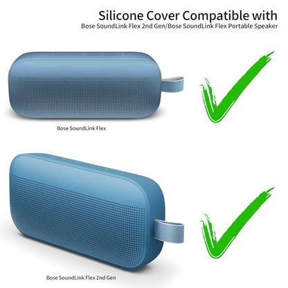 Silicone Cover Compatible with Bose SoundLink Flex 2nd Gen/Bose SoundLink Flex Portable Speaker (Blue Dusk) - color: Blue Dusk, size: Silicone Cover