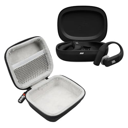 JBL Endurance Peak 4 True Wireless Noise Cancelling Sport Earbuds Bundle with gSport Case (Black) - color: Black