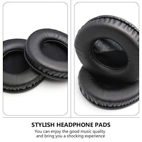 Uonlytech Headphone Ear Cushions Round Headset Ear Pads Earmuffs Replacement for Headset Headphone 80mm Black