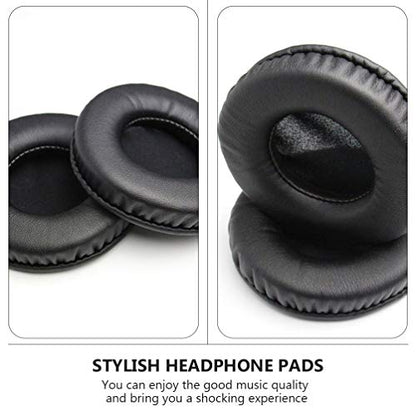 Uonlytech Headphone Ear Cushions Round Headset Ear Pads Earmuffs Replacement for Headset Headphone 80mm Black