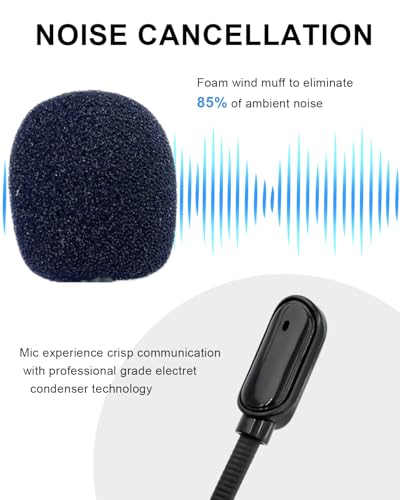 Replacement Microphone 3.5mm Boom Compatible with Kingston HyperX Cloud 2 II Wireless Gaming Headset Noise Cancelling Mic for Xbox One PS5 Switch Mac PC Computer, Black