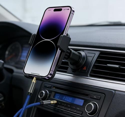 3.5mm Nylon Braided Aux Cable Cord 5ft/1.5m 2 Pack,Hi-Fi Sound, Audio Auxiliary Input Adapter Male to Male for Headphones, Car, Home Stereos, Speaker, iPhone, iPad, iPod, Echo & More