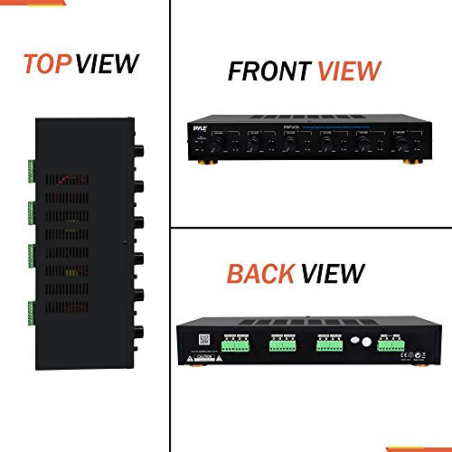 Pyle Premium New and Improved 6 Zone Channel Speaker Switch Selector Volume Control Switch Box Hub Distribution Box for Multi-Channel High Powered Amplifier Control 6 Pairs of Speakers - PSPVC6