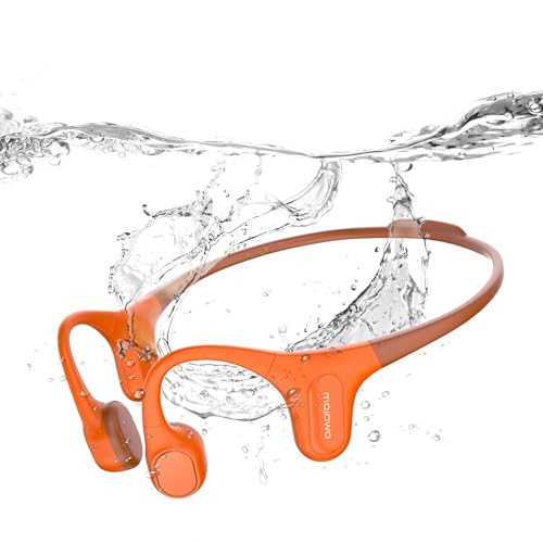 mojawa Run Plus Bone Conduction Headphones, IP68 Waterproof, 32GB MP3 - color: Orange