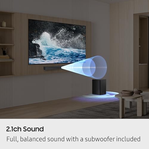 Samsung B-Series Soundbar HW-B550F 2.1 ch DTS Virtual:X Soundbar with Subwoofer (2025 Model) Voice Enhance Mode, Bass Boost, Adaptive Sound - style: HW-B550F