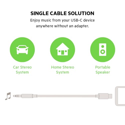 Belkin Lightning to 3.5mm Audio Cable, 6ft, White | Connects iPhone to wired headphones, speakers, or car stereo, MFi certified, aux input, travel-friendly - color: White, size: 6'