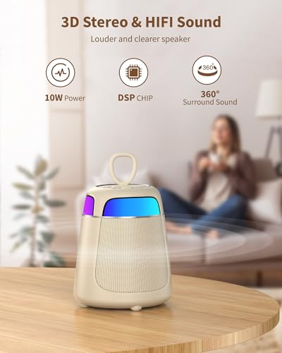 JAMELO Karaoke Machine for Kids & Adults Portable Bluetooth Speaker with 2 Wireless Karaoke Microphones 360° Stereo Sound 8H Playtime RGB Light Gift for Birthday Home Parties & Outdoor Gatherings