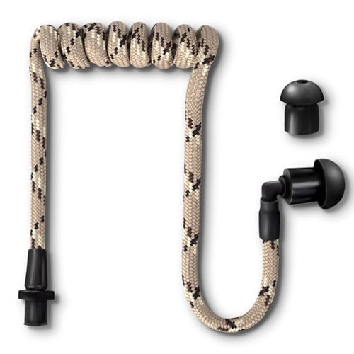 Fabric-Coated Acoustic Tube Ear Piece - Tubeez Walkie Talkie Earpiece with Black Ear Plugs - Moisture-Blocking Threaded Tube Fits with Any Motorola Radio Earpiece, Desert Storm Camo - color: Desert Storm Camo