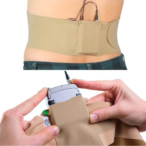 URSA Waist Strap - XL Waist (Beige) | Ultra Slim, Breathable & Stretchy Microphone Transmitter Straps, Compatible with Most Transmitter/Receivers - color: Beige, size: XL Waist - Big Pouch