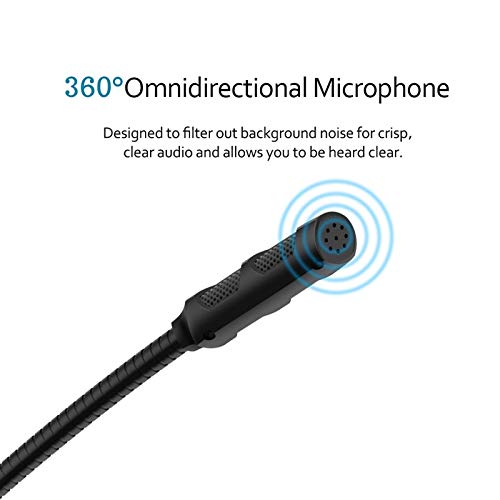 Microphone with LED Light for PC Computer Laptop Notebook Desktop Gaming Chatting Noise Reduction