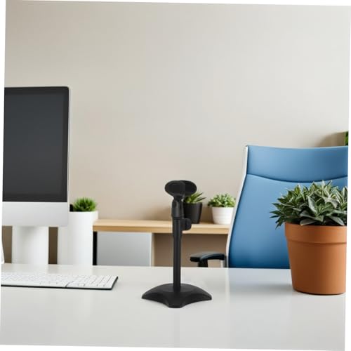 Mikinona Heavy Duty Adjustable Desktop Microphone Stand round Base, Compact Height Adjustable Mic Holder for Handheld and Heavyweight Microphones, for Video Conferences and Interviews