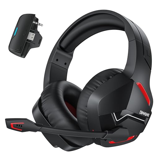 BINNUNE Wireless Headset for Xbox Series X/S, Xbox One, 120H Ultra-Long Battery, Wireless Gaming Headset with Mic, 50mm Drivers, Bluetooth 5.3 & Comfortable Over-Ear Wireless Headphones - color: Black