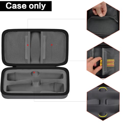 Wireless Microphone Case Compatible with JBL Wireless Two Microphone System, Handheld Dual Mic Travel Bag for Singing or Karaoke for Receivers, Adapters, AA Batteries - color: Grey