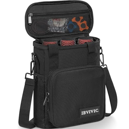 IBVIVIC 3 Slots Wireless Microphone Case with Foam, Mic Carrying Bags | Microphone Carrying Case with Shoulder Strap for Party, Singing (Black) - size: 3 Slots