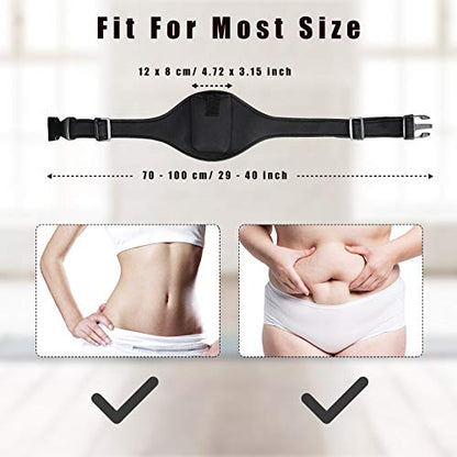 Weewooday 1 Pack Mic Belt Holder for Fitness,Black | Adjustable Microphone Carrier Pouch Securely Waistband Bag Case Protects for Fitness Instructor Theatre Speaker and More
