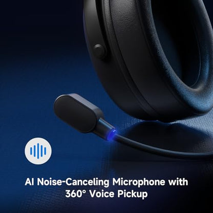 MCHOSE V9 PRO Wireless Gaming Headset 7.1 Surround Sound for PS5 PS4 PC SWITCH TOPSPEED Gaming Headphones with Noise Canceling Mic, 250Hr Battery, Low 15ms Latency, Lightweight, BT 5.3 FPS Games Black - color: V9PRO-Black