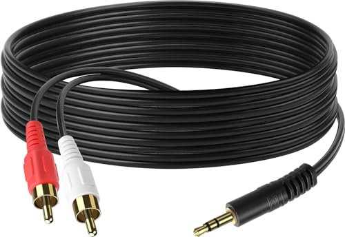 3.5mm Stereo Male to 2RCA Male (Right and Left) RCA Audio Cable (6 Feet) - size: 6 Feet