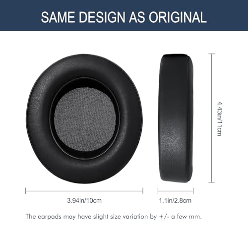 Ear Pads Cushions for Razer Kraken Pro V2 & Razer Kraken 7.1 V2 Headphones | Replacement Ear Cups Earmuffs Made of Premium Protein Leather & Memory Foam, Easy Installation - Black