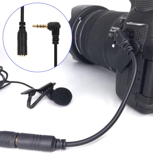Joyzan TRS to TRRS Adapter Cable, 3.5mm Microphone Audio Headset Adapter | Female to Male Headphones Converter Cords DSLR Camera PC Laptop Smartphone Tablet Recorders Computer Camcorders Mixers