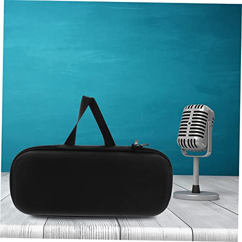 Black EVA Microphone Case, Large Capacity Mic Storage Bag