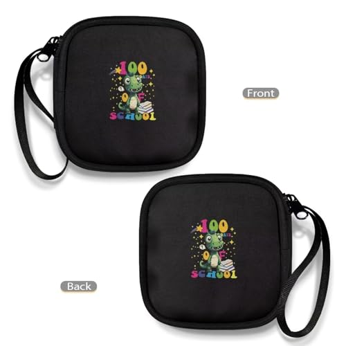 Earphone Pouch Polyester Headphone Storage Bag Universal Zipper Closure for Storing Earphones, Coins, Keys, USB Flash Drives, Jewelry - Dinosaur - color: Dinosaur