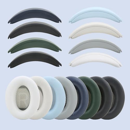 Replacement Headband Cushion and Earpads for Bose QC35 QC45 Headphones with Noise Isolation Memory Foam (Black) - color: Black