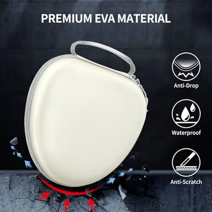Fintie Hard Case for AirPods Max 2 (2026) and AirPods Max 1 (2024/2020) | Travel Carrying Storage Bag, Shockproof, Protective, Auto Wake/Sleep, Starlight - color: Starlight
