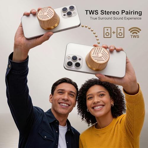 Topadorn MagSafe Bluetooth Speaker with 15W Wireless Charger | Magnetic Phone Stand Speaker for iPhone, Portable Wireless Charging Speaker with TWS Pairing - color: Natural