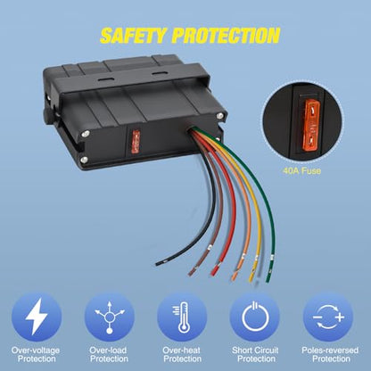Nilight 4 Gang Rocker Switch Box Waterproof 40Amp Max | SPST Toggle Panel Blue LED 12V 24V 20A for Automotive Cars Vehicles Boats RVs Campers SUVs - color: Blue 4 Gang Switch Box