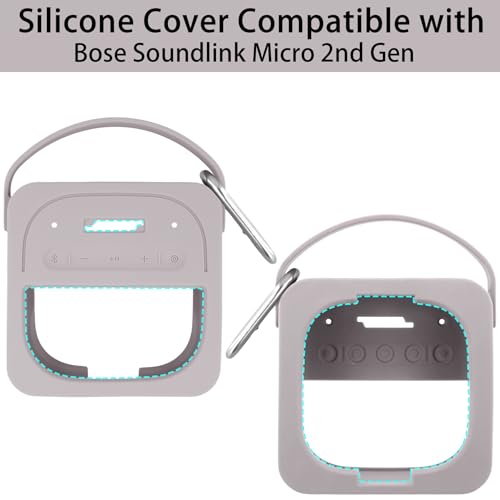 Silicone Cover for Bose SoundLink Micro 2nd Bluetooth Speaker | Scratch-resistant, Unhindered Sound, Silicone Construction, Portable Carrying Silicone Cover, White Silicone Cover - color: White Cover