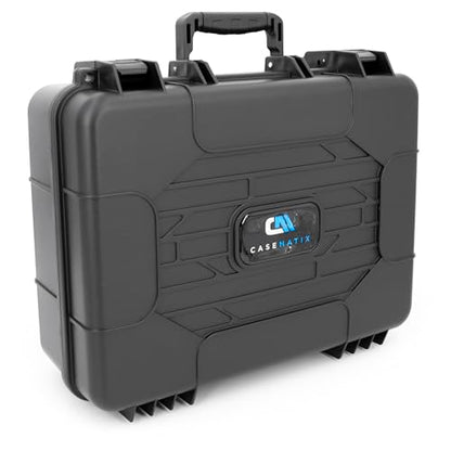 CASEMATIX Wireless Microphone Case for 12 Mics – Customizable Hard Shell Mic Case with Diced Foam – Fits Handheld Wireless Mic Systems – Compatible with Shure, Sennheiser, AKG, Audio Technica