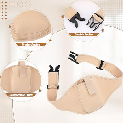 1 Pack Mic Belt Waist Strap Breathable and Stretchy Microphone Belt Holder Waistband Bag Case Carrier Pouch for Fitness Instructors, Theater, Speakers(Beige) - color: Beige