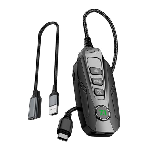 GS20 External USB Small Sound Card 7.1 Channel for Notebooks and Tablets with Surround Sound Capability Gaming Card