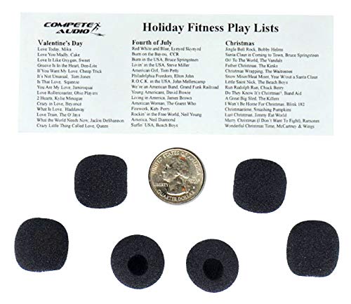 Small Microphone Windscreens (Microphone Covers) 6-Pack Headset/Lapel (Lavalier) Fitness Instructor/Gamer Pack Black