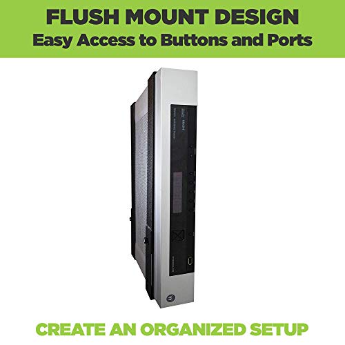 HIDEit Mounts Uni-LS Mount - Patented in 2015, Made in USA - Steel Adjustable Large and Slim Wall Mount. Hide Your Cable TV Box, Satellite Receivers, DVRs, Security NVRs and Other A/V Equipment - size: USA Made Large Slim