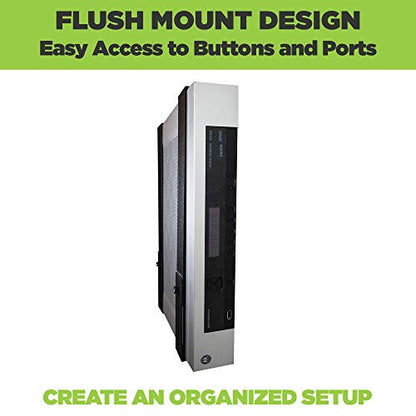HIDEit Mounts Uni-LS Mount - Patented in 2015, Made in USA - Steel Adjustable Large and Slim Wall Mount. Hide Your Cable TV Box, Satellite Receivers, DVRs, Security NVRs and Other A/V Equipment - size: USA Made Large Slim