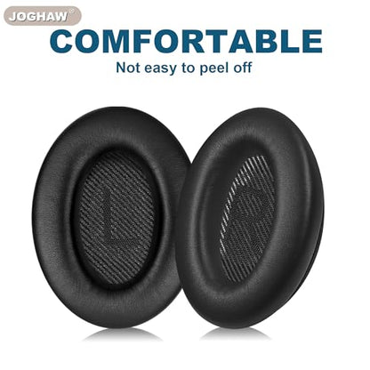 Headphones Replacement Ear Pads, Protein Leather earpad Cushions for Bose QuietComfort QC35 Headphones, Replacement Earpads, Softer Memory Foam - Black - color: Black