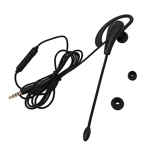 Single Ear Headset with Microphone, Wired, Noise Cancelling, Lightweight, Type-C, for Call Center Office