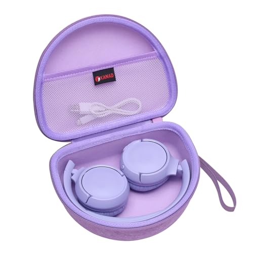 XANAD Hard Case for JBL Junior JR 470NC/460NC/320 Kids Headphones, Purple | for iClever BTH12 HS19 BTH20 BTH22 BTH26/Candy Bila/Acer/JBL/MIDOLA/JoySpark/JLab/ADOOPE/Spiderman/EarFun/ Etc Kids Headphone - color: Purple