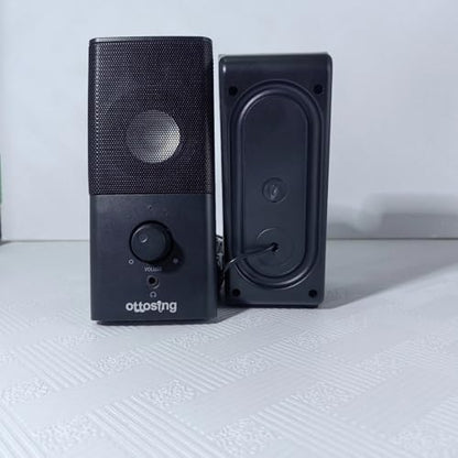 PC Speakers -USB-Powered Computer Speakers for Desktop PC with Volume Control, Gaming Speaker with 3.5mm Aux Multimedia for Laptop/Desktop/Tablets/Phone