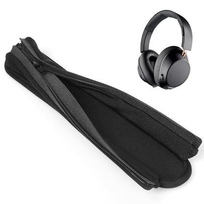 Replacement Headband Cover for Plantronics BackBeat GO 810, Zipper Closure Fabric Headband Cushion Wrap for BackBeat BG810S Noise Isolating Headphones (Black)