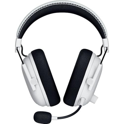 Razer BlackShark V3 Pro Wireless ANC Gaming Headset for PC, 2.4 GHz, White | Full Band Mic, 50mm Drivers, Bluetooth, USB, 3.5mm, Works with Mac, PS5, Nintendo Switch, Smartphone, 70 Hr Battery - color: White, style: PC