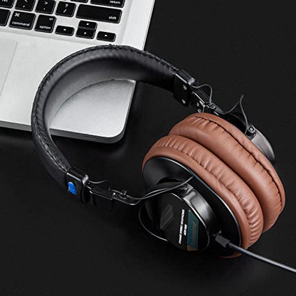 SOULWIT Replacement Earpads for Sony MDR-7506 MDR-V6 MDR-V7 MDR-CD900ST Monitor Headphones, Ear Pads Cushions with Softer Protein Leather, High-Density Foam - Coffee - color: Coffee