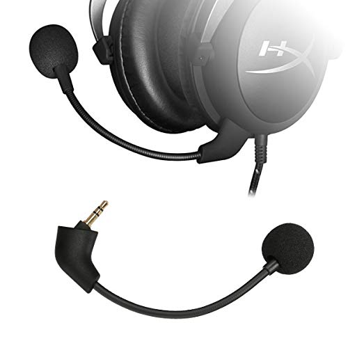 Black Replacement Mic-3.5mm Game Microphone Boom for Cloud 2 for CloudX I&II Core Cloud Sliver Gaming Headset Use with TIK tok