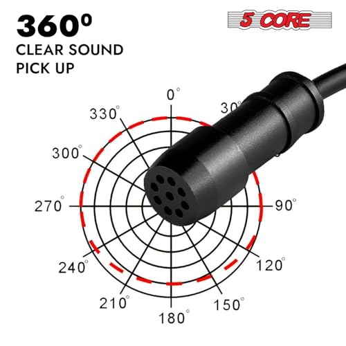 5 CORE Microphone Professional Lavalier Mic Wearable Omnidirectional Condenser 3.5mm Body Lapel Smartphone Camera Recording Microfono - CM 001