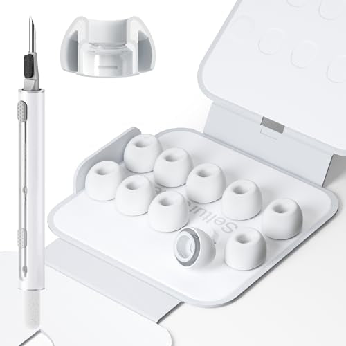 5 Pairs Replacement Ear Tips for AirPods Pro 3 (Small) | Foam-Infused Hybrid Silicone Eartips for AirPods Pro 3 Ear Tips Accessories with Cleaning Pen & Storage Box - size: S