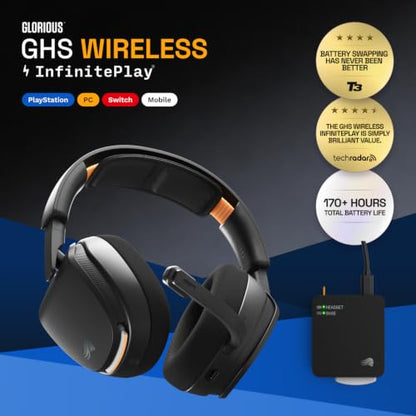 GLORIOUS GHS Wireless InfinitePlay - Gaming Headset - PC, PS5, PS4 - Black - color: Black, size: One Size - GHS Wireless