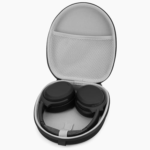 Linkidea Headphones Carrying Case Compatible with Sennheiser PXC 550-II, JBL Tune 710BT, Grado SR60 Case, Protective Hard Shell Travel Bag with Cable, Charger Storage (Black)